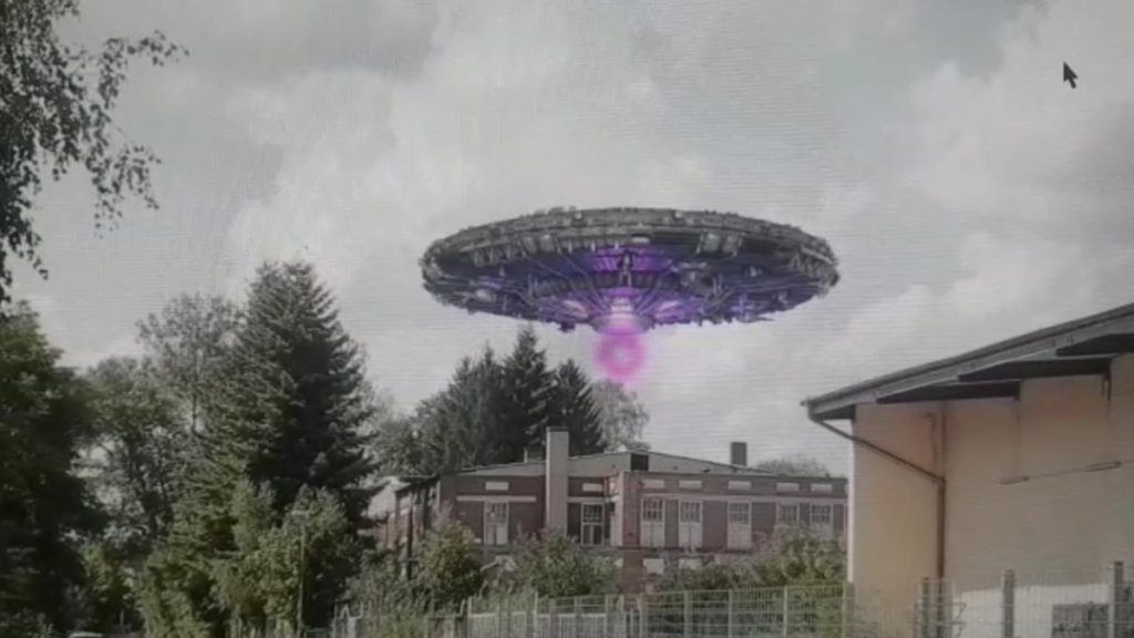 Ein Ufo über dem Schoko-Jugendzentrum in Bayreuth
