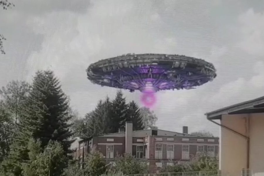Ein Ufo über dem Schoko-Jugendzentrum in Bayreuth