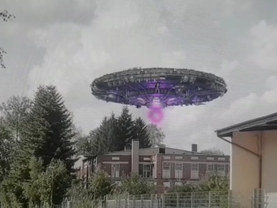 Ein Ufo über dem Schoko-Jugendzentrum in Bayreuth